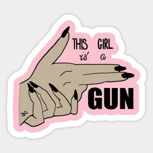 Halsey Girl is a Gun Lyrics IICHLIWP Sticker